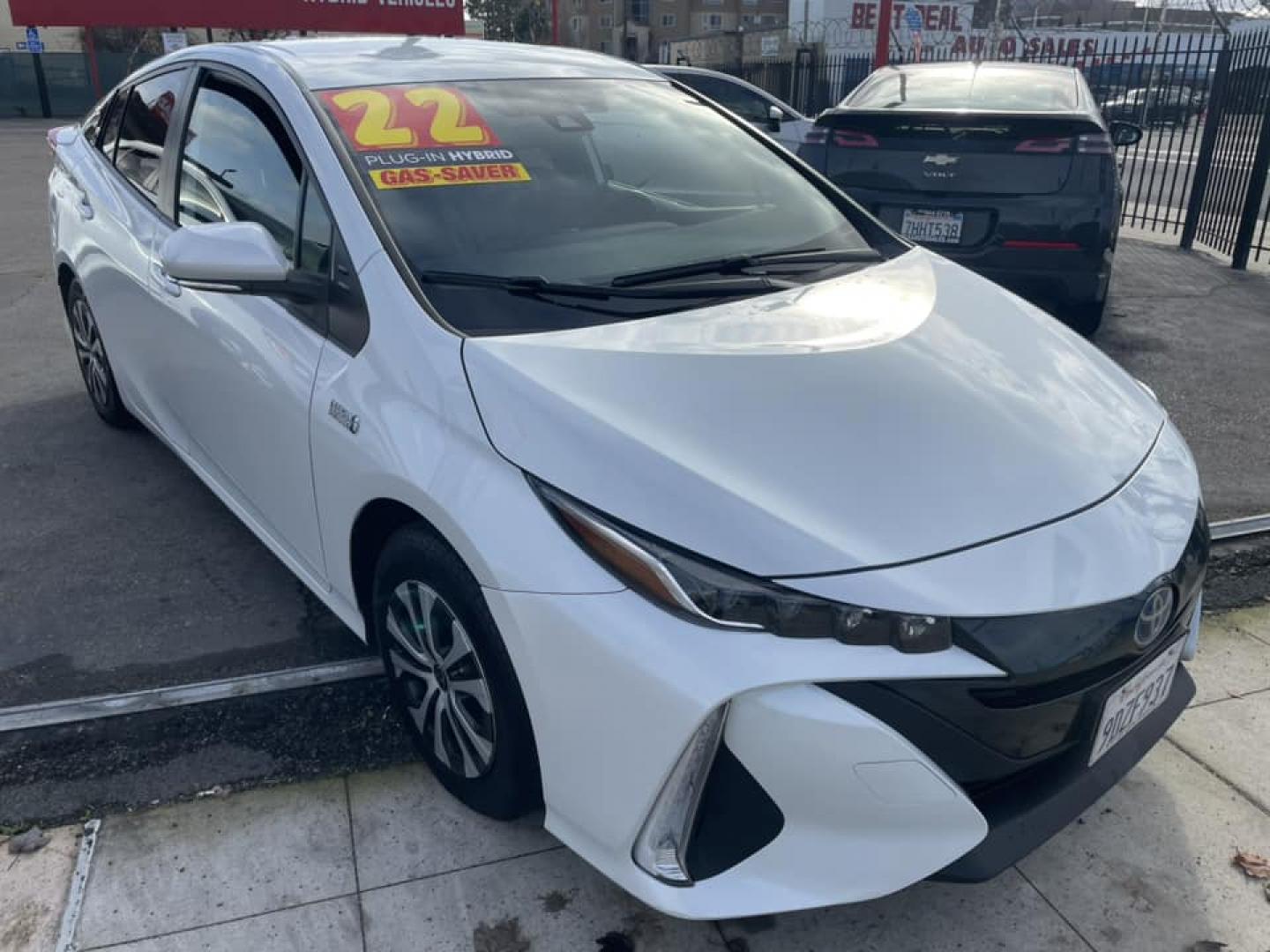 2022 WHITE Toyota Prius Prime LE (JTDKAMFP7N3) with an 1.8L L4 DOHC 16V HYBRID engine, CVT transmission, located at 744 E Miner Ave, Stockton, CA, 95202, (209) 944-5770, 37.956863, -121.282082 - PLUS TAXES AND FEES - Photo#1