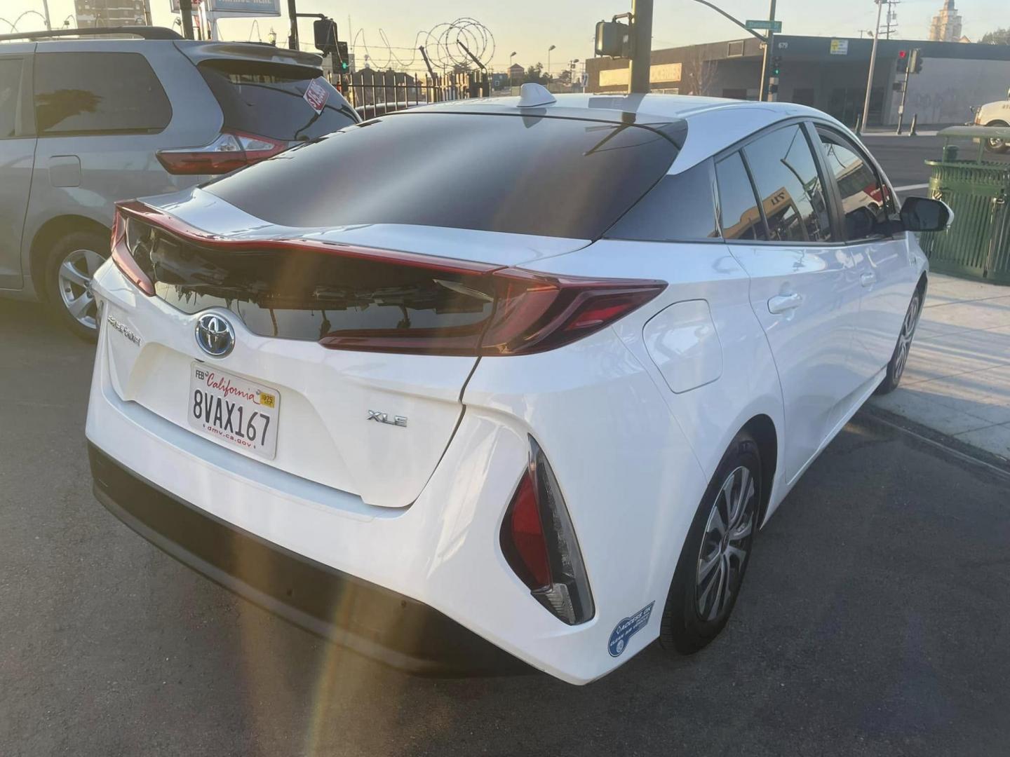 2021 WHITE Toyota Prius Prime LE (JTDKAMFP0M3) with an 1.8L L4 DOHC 16V HYBRID engine, CVT transmission, located at 744 E Miner Ave, Stockton, CA, 95202, (209) 944-5770, 37.956863, -121.282082 - Photo#13