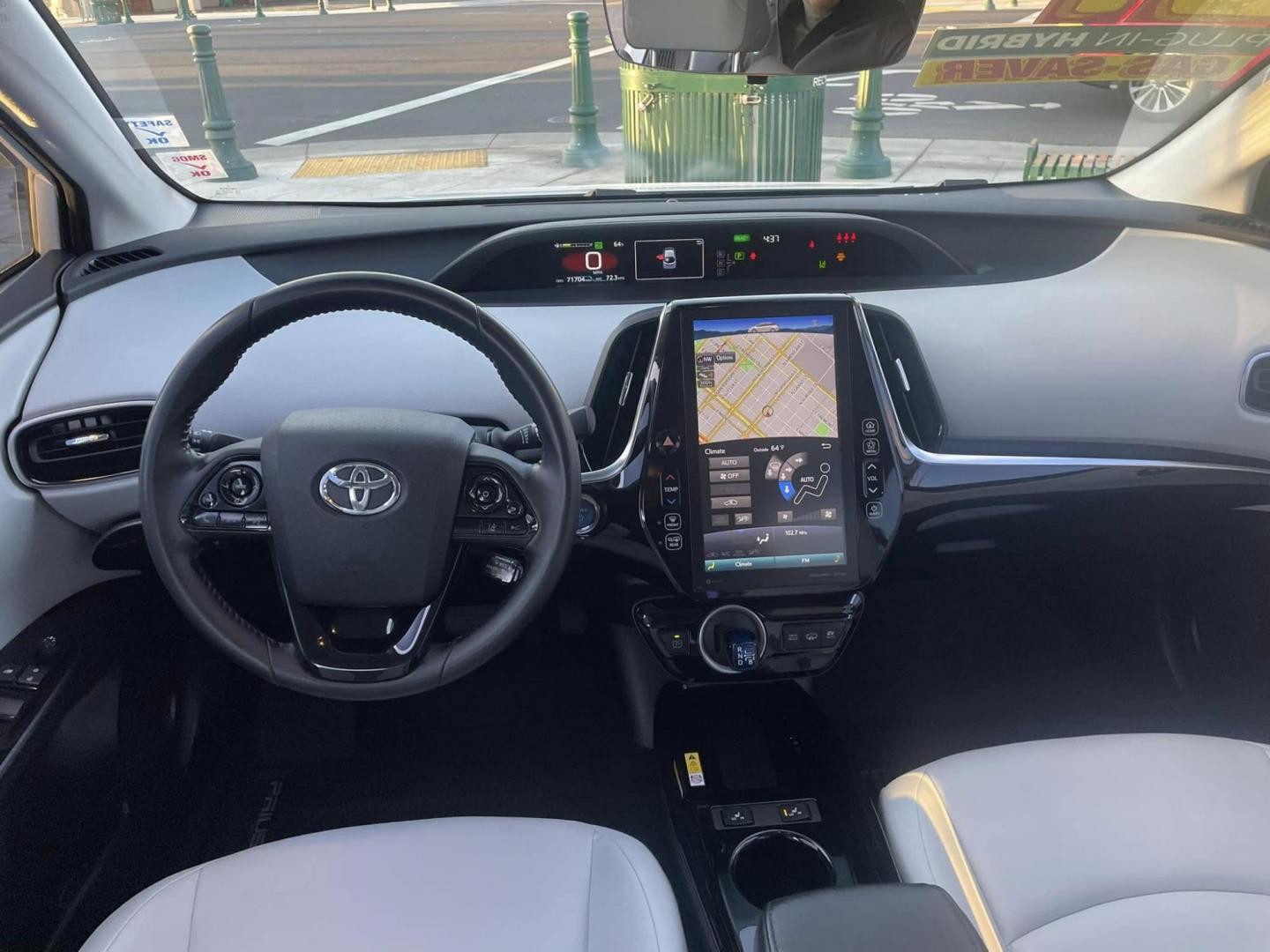 2021 WHITE Toyota Prius Prime LE (JTDKAMFP0M3) with an 1.8L L4 DOHC 16V HYBRID engine, CVT transmission, located at 744 E Miner Ave, Stockton, CA, 95202, (209) 944-5770, 37.956863, -121.282082 - Photo#7